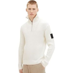 TOM TAILOR Denim Herentrui, 12906 - Wool White, XL