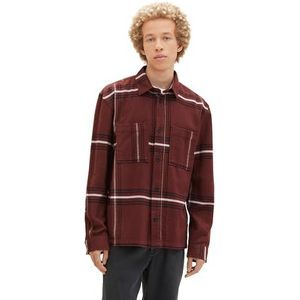 TOM TAILOR Denim Herenhemd, 33903 - Russet Brown Base Big Check, XS