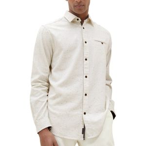 Tom Tailor - 1038762 - Overhemd - Heren - Lange Mouwen - Gemêleerd Dessin - Regular Fit - 100% Katoen