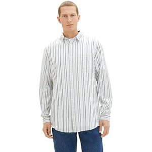 TOM TAILOR Herenhemd, 33892 - Off White Kleurrijke Stripe, L