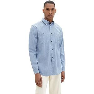 Tom Tailor, Heren, Overhemden, Blauw, Maat: M