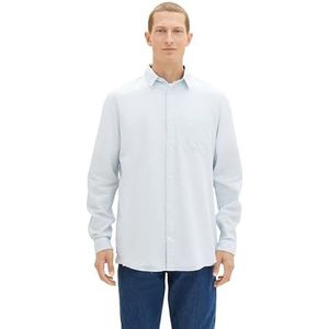 TOM TAILOR Herenhemd, 33890 - Light Blue Small Stripe, XL
