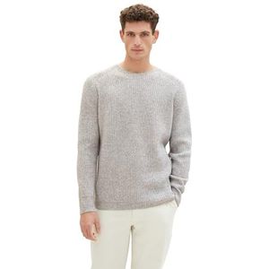 TOM TAILOR 1039762 Sweatshirt voor heren, Grijs gemêleerd 12035