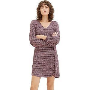 TOM TAILOR 1039161 damesjurk, 33989 - Geometrische bruine print