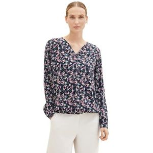 Tom Tailor - 1039137 - Damesblouse - Blauw - Lange Mouwen
