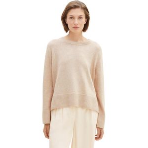 Gebreide pullover in gemêleerde look