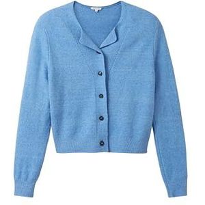TOM TAILOR Gebreid vest voor dames, 12391 - Clear Light Blue Melange, XXS
