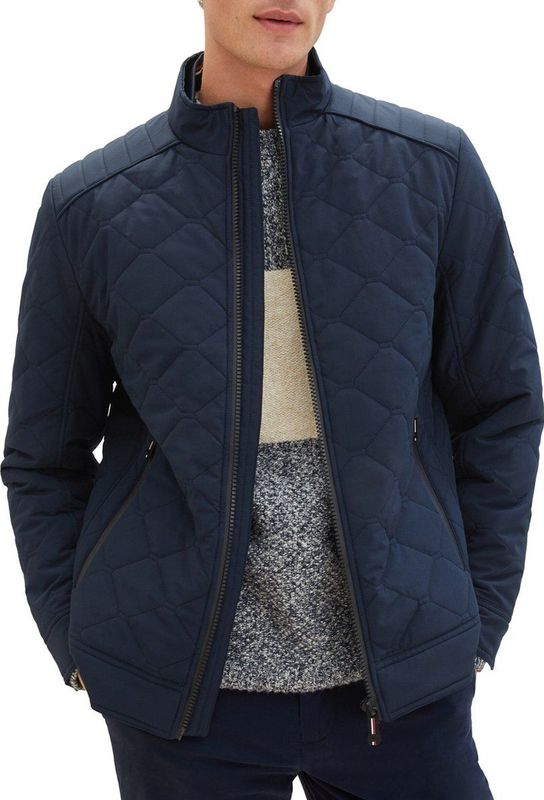 TOM TAILOR - 1038908 - Gewatteerde Herenjas - Sky Captain Blue - Biker-stijl