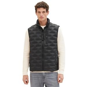 TOM TAILOR Heren 1038906 vest, 29999, zwart, XXL, 29999 - Black, XXL