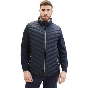 TOM TAILOR Heren plussize vest, 10668 - Sky Captain Blue, XXL