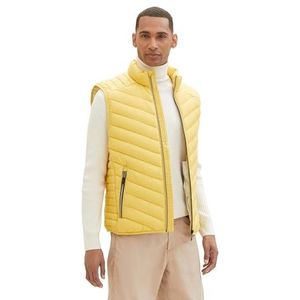 TOM TAILOR Lichtgewicht gewatteerd vest voor heren met opstaande kraag, 11657 - Primerose Yellow, XL