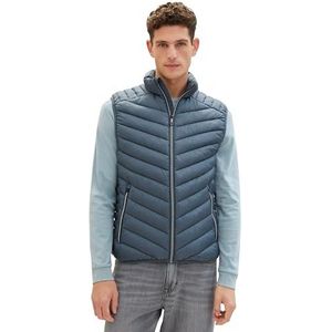 TOM TAILOR heren vest, 32506 - Dusty Dark Teal, M