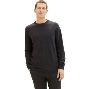 Tom Tailor Heren trui BASIC CREWNECK bequem Grijs L Ronde Hals Volwassenen