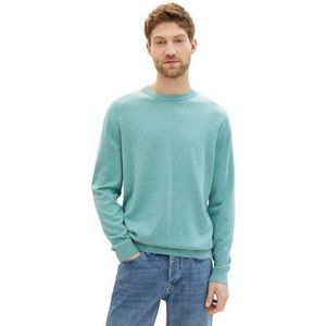Tom Tailor Heren trui BASIC CREWNECK KNIT bequem Groen XXL Ronde Hals Volwassenen
