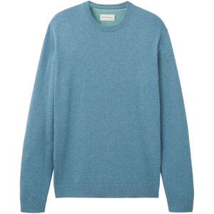 TOM TAILOR 1039805 Sweatshirt voor heren, 34138 - Blue Water Melange