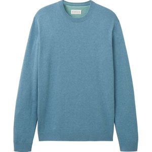 Tom Tailor - Truien - Blauw - Katoen - Ronde-hals Knitwear voor Dames