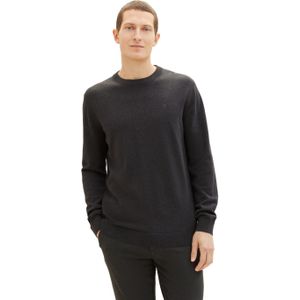 Tom Tailor - BASIC CREWNECK - Herentrui - Effen - 100% Katoen