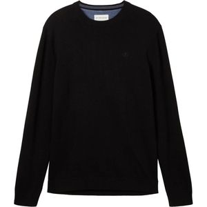 TOM TAILOR Rundhalspullover, mit Logostickerei