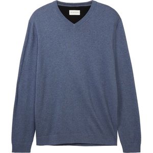Tom Tailor Heren trui BASIC V-NECK bequem Blauw S V Hals Volwassenen