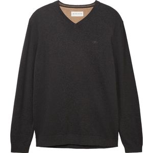 Gebreide Trui - Mélange - Knitwear - V-hals - Lange Mouwen