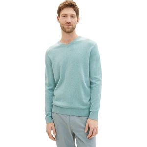 Tom Tailor Heren trui BASIC V-NECK KNIT bequem Groen S V Hals Volwassenen