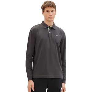 TOM TAILOR Poloshirt voor heren, 10899 - Tarmac Grey, XXL