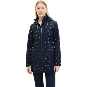 TOM TAILOR Damesjas, 1041031, 26733-marineblauw, kleurrijk bloemendesign, L, 26733 - Navy Kleurrijk Bloemen Design, L