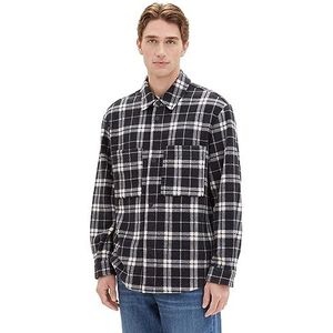 TOM TAILOR Denim Heren 1041090 jas, 32685-Black White Classic Check, M, 32685 - Zwart Wit Classic Check, M