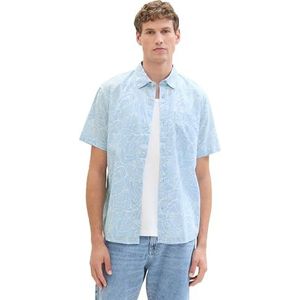 Overhemd - Tropische Palmbladeren - Katoen en Linnen - Losse Pasvorm