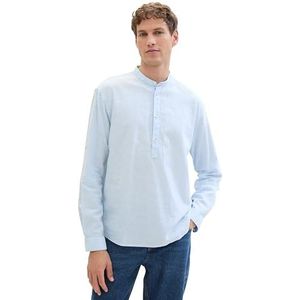 TOM TAILOR Denim 1040158 Herenhemd, 34908 - Soft Powder Blue Chambray