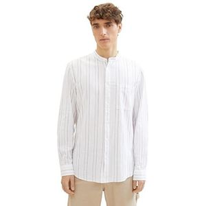 TOM TAILOR Denim Herenhemd, 34783 - witte basis dunne streep, XXL