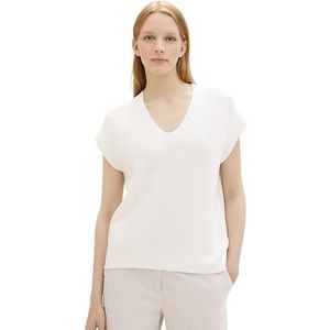 TOM TAILOR Trui vest voor dames, 10315 Whisper White