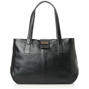 ABRO Shopper Mary, unisex tas voor volwassenen, zwart/goud, Zwart/Goud
