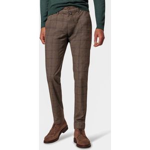 Pierre Cardin - Chino Broek - Bruin - Wol Katoen Nylon Elastaan