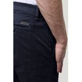 Chino - Marine - Katoen - Met Riemlussen en Steekzakken