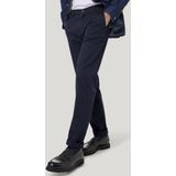 Chino - Marine - Katoen - Met Riemlussen en Steekzakken