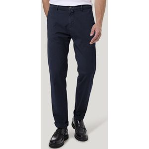 Chino - Marine - Katoen - Met Riemlussen en Steekzakken
