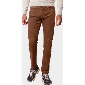 Pierre Cardin - Katoenen 5-Pocket Broek - Bruin - 98% Katoen, 2% Elastaan