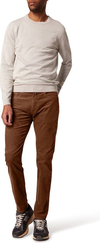 Pierre Cardin - Lyon Tapered - Broek - Bruin - Katoen/Elastaan