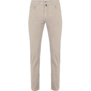 Pierre Cardin - Lyon - Broek - Greige - Modern-Fit, Five-pocket, 72% Katoen, 26% Lyocell, 2% Elasthaan