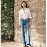 Mac - Jeans - Dames - Blauw - Katoen - Wide Leg Zomer Jeans