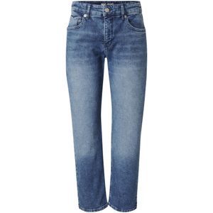 Mid Blue - Jeans - Riemlussen - Steekzakken - Ritssluiting