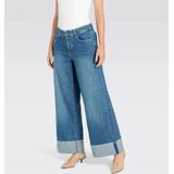 Mac - Wide-Leg Jeans - Blauw - Denim - Middelhoge Taille