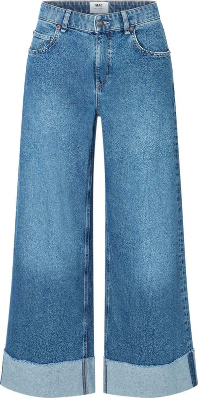 Mac - Wide-Leg Jeans - Blauw - Denim - Middelhoge Taille
