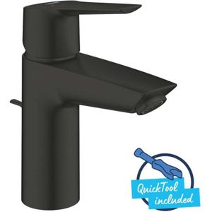 Wastafelmengkraan Grohe QuickFix Start S-Size met Waste Mat Zwart