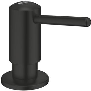 GROHE Zeepdispenser voor de keuken (afwasmiddeldispenser voor vloeibare zeep, voorraaddoos 500 ml voor inbouw onder de gootsteen, ook met arm of elleboog te bedienen), zwart, 1021652430