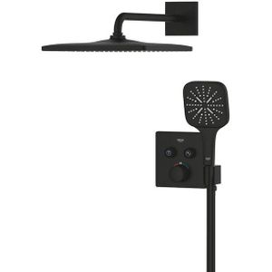 Grohe smartcontrol thermostatisch inbouw douchekraan shower-set vierkant phantom black
