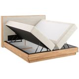 Home affaire Boxspringbett Cavan, Eiche, inkl. Bettkasten & Topper, verschiedene Härtegrade (auch H4)