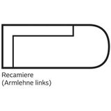 Home affaire Recamiere "Trondheim", freistehend, mit Federkern, Knopfheftung im Rücken, Füße Buche