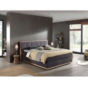 Places of Style Boxspring Vinton van massief eiken, verschillende hardheden (ook h4) (5-delig)